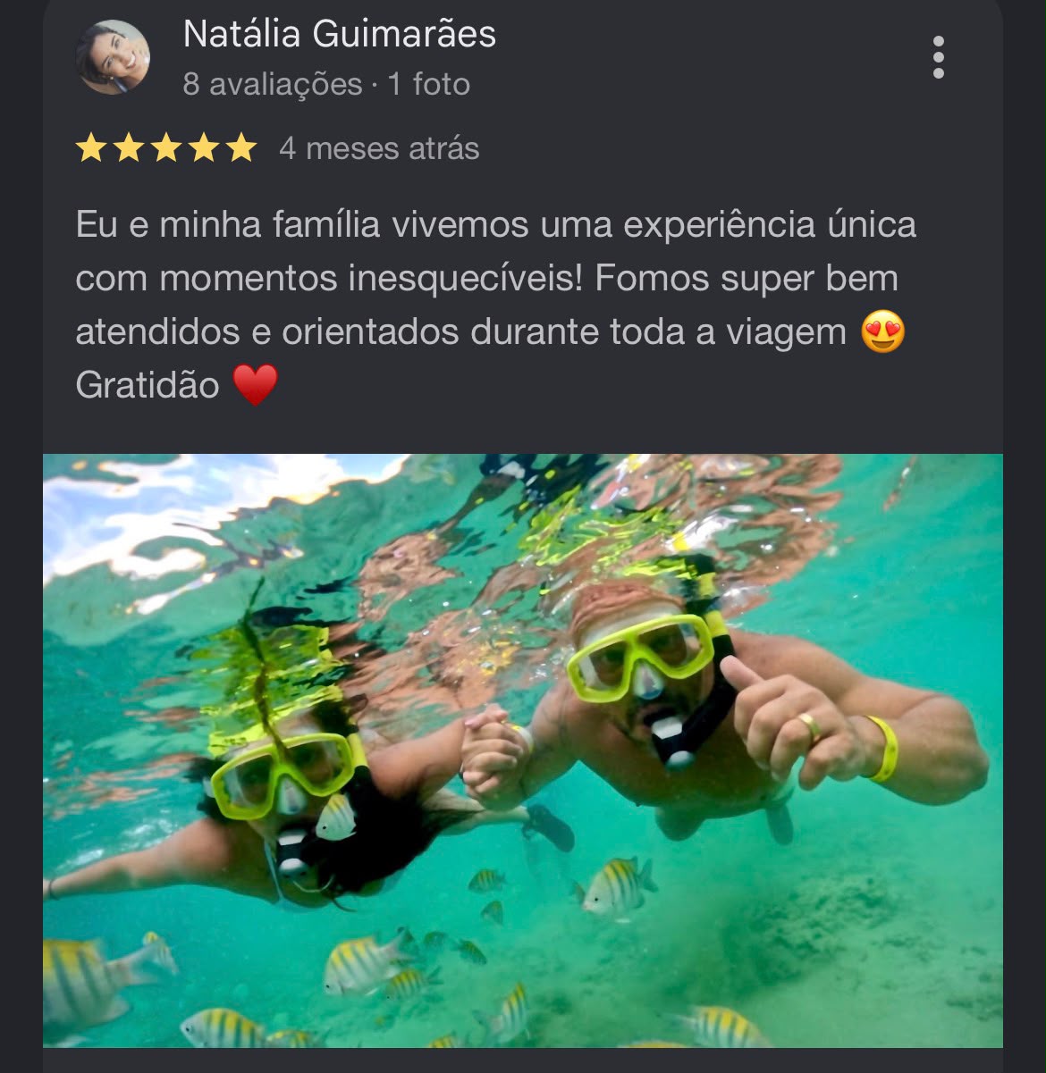 Avaliação real de cliente no Google — 8